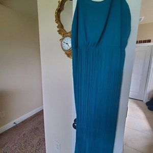 Summer Long Strapless Pleated Dress